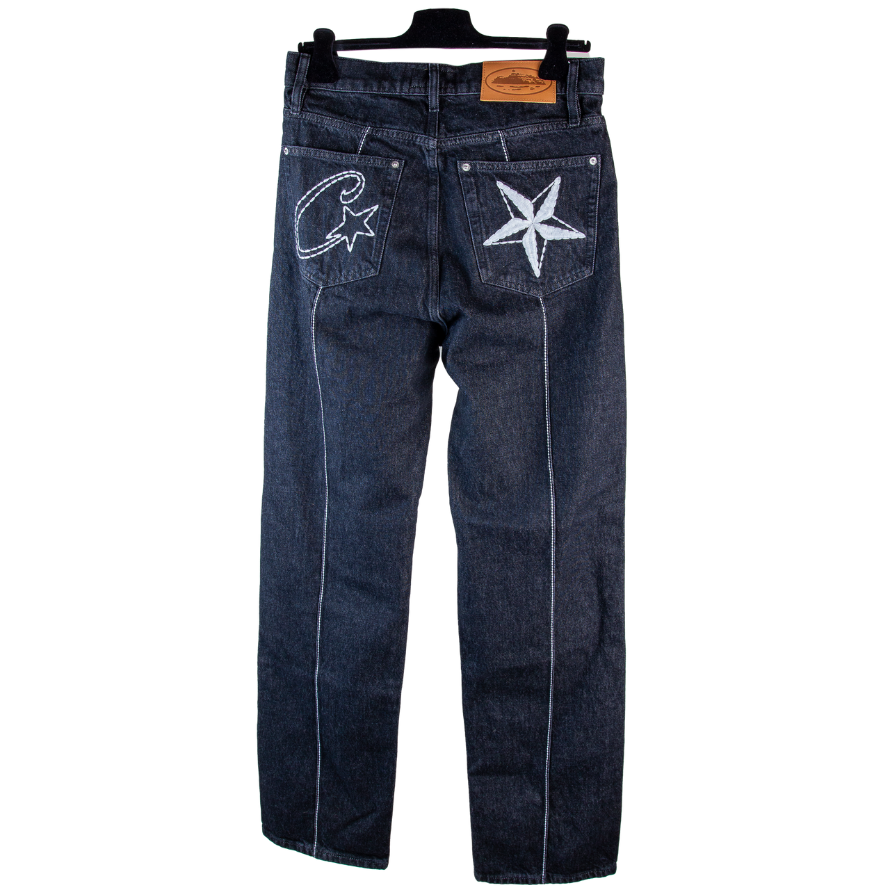 Corteiz C-Star Stitch-Down Jeans Black