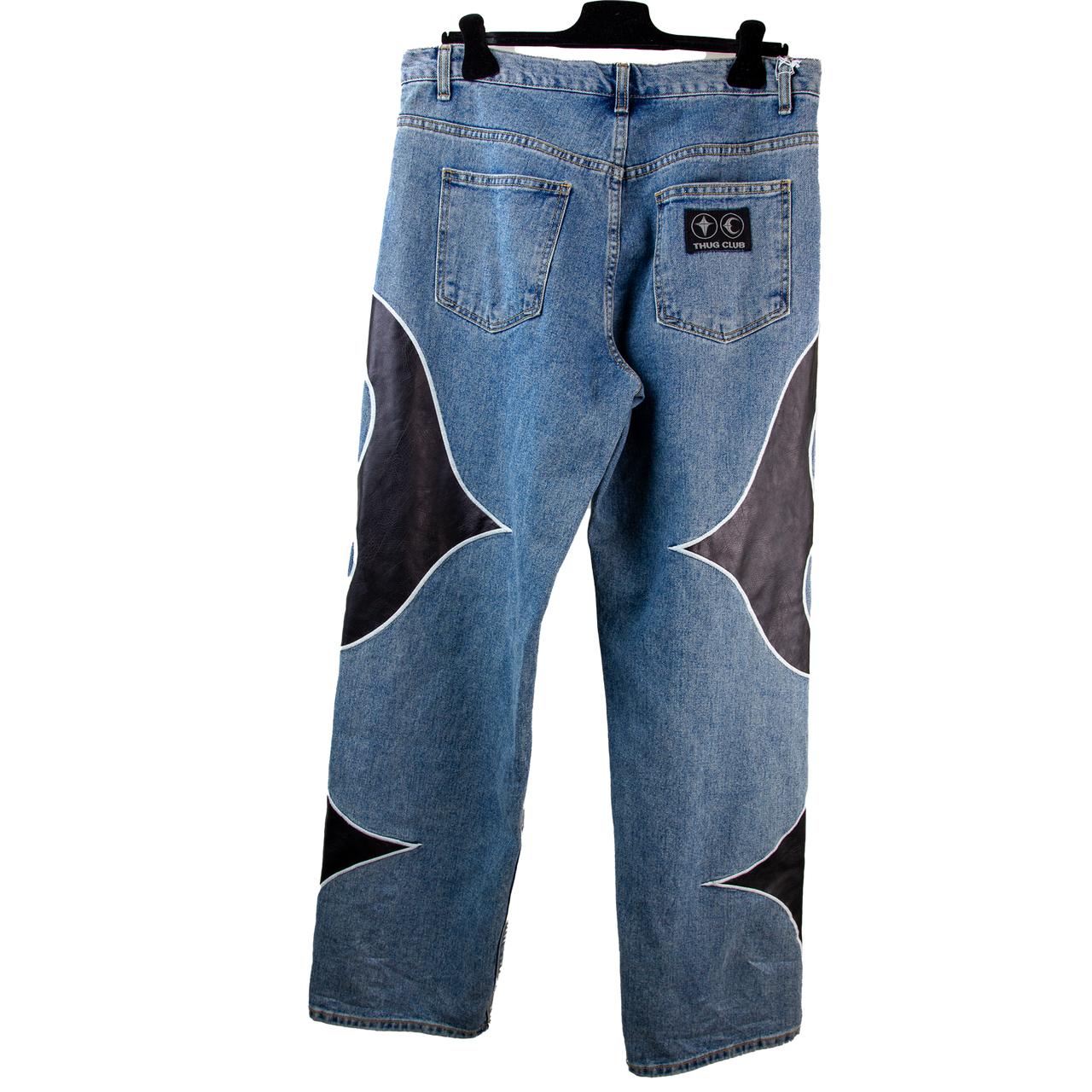Thug Club Leather Denim Pants