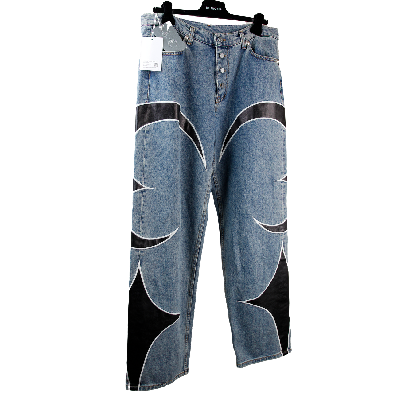 Thug Club Leather Denim Pants