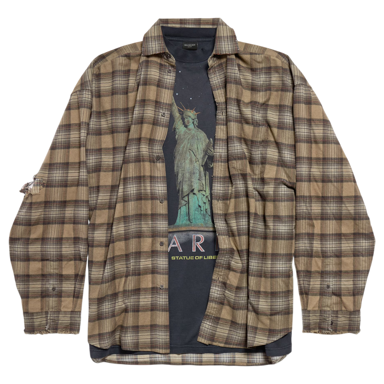 Balenciaga Paris Liberty Layered Shirt