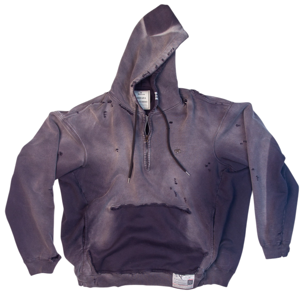 MAISON MIHARA YASUHIRO Sun Faded Half Zip Hoodie