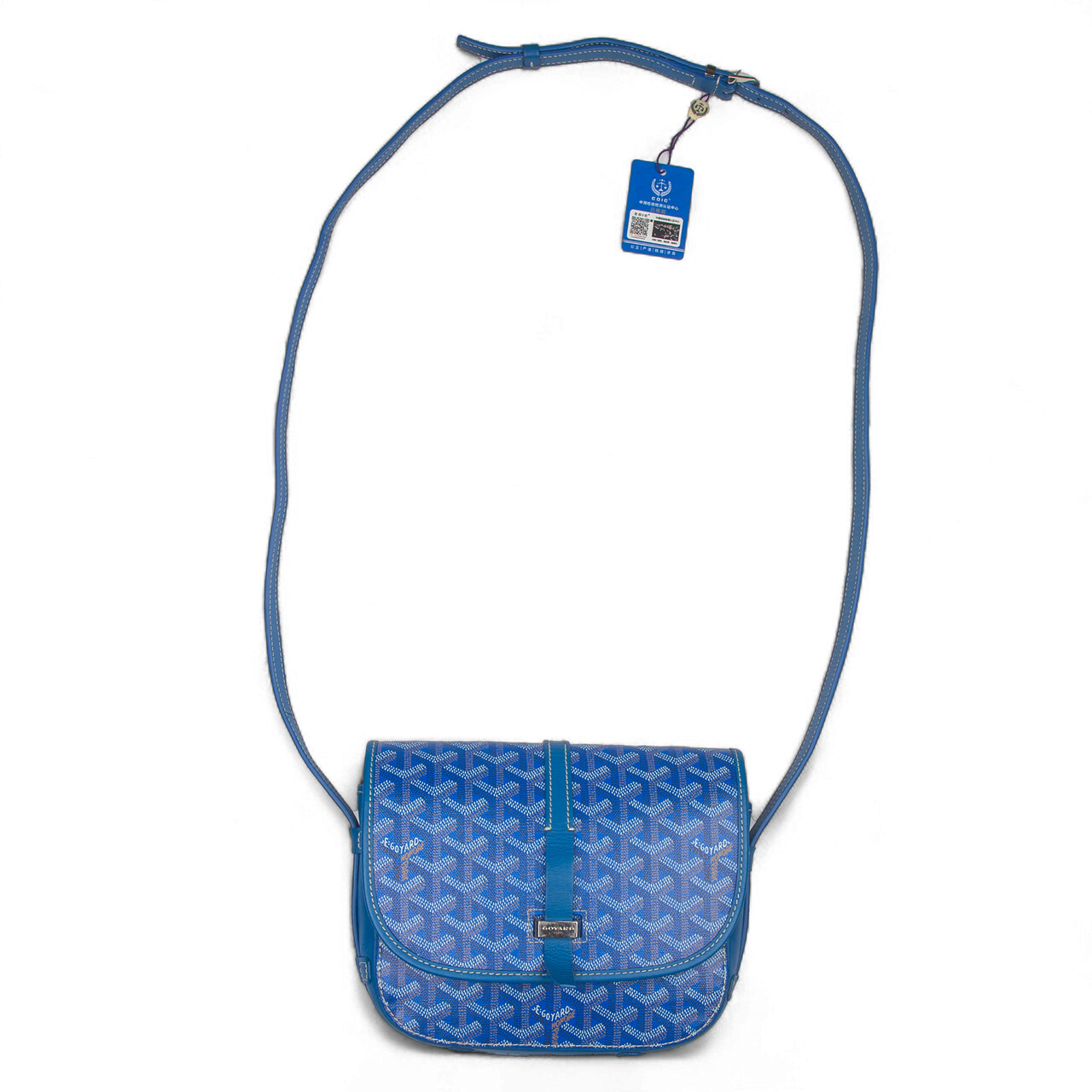 Goyard Goyardine Belvedere II Sky Blue PM Messenger Bag
